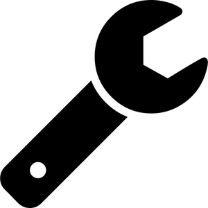 Open Wrench Tool Silhouette