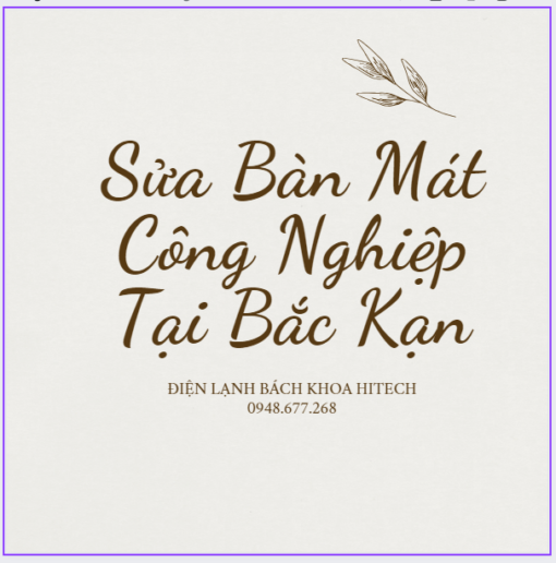 Sua Ban Mat Cong Nghiep Tai Bac Kan
