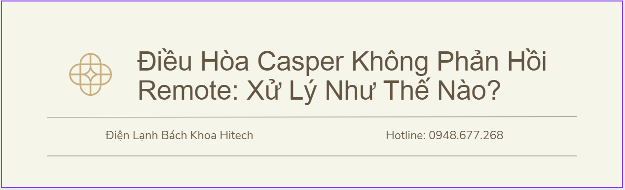 Dieu Hoa Casper Khong Phan Hoi Remote 0948677268